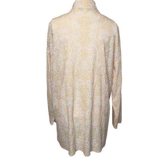 French Rags Buttercream Yellow Asian Inspired Pointelle Sweater Twinset Size M - Picture 5 of 16